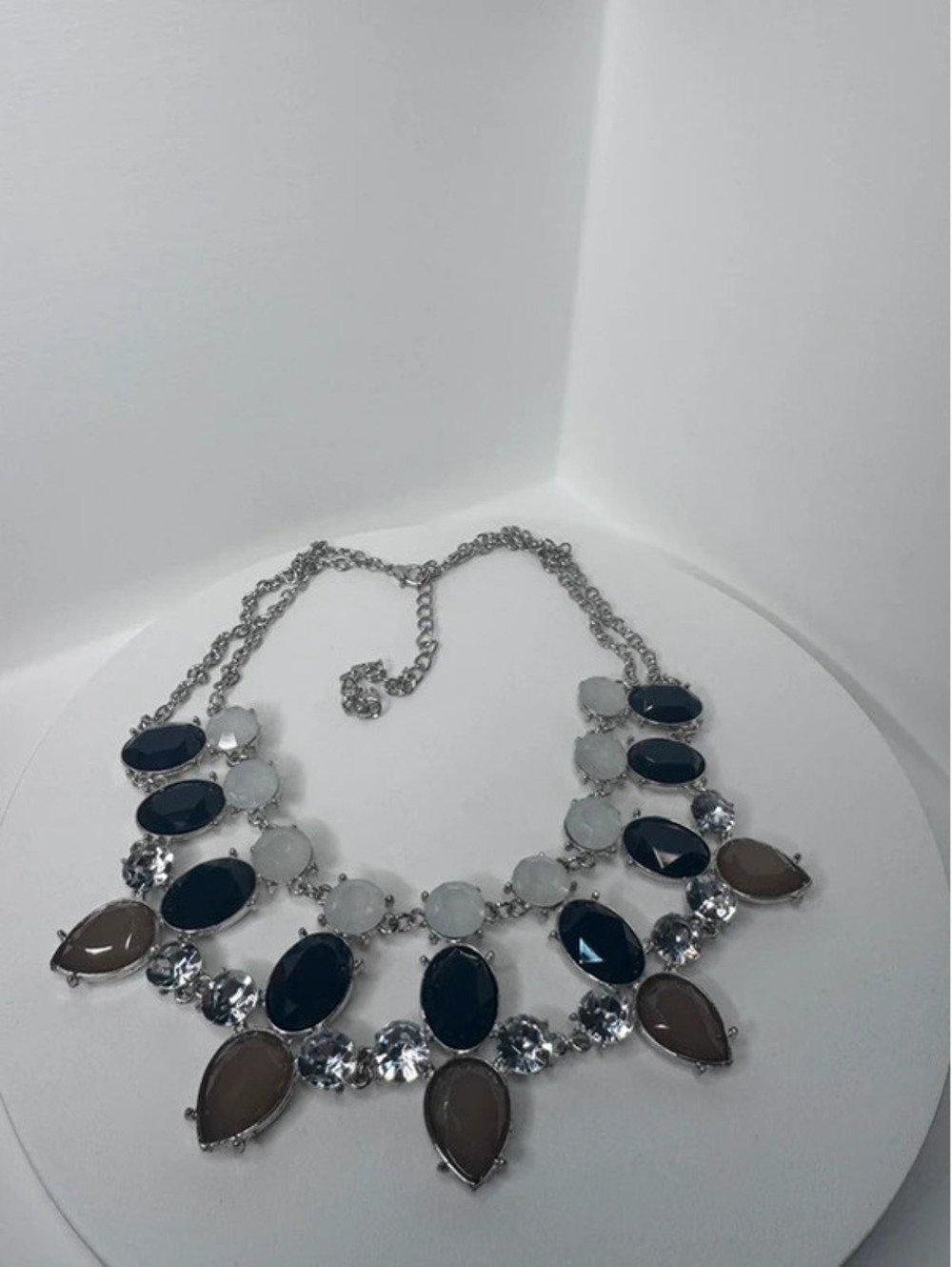 Beautiful statement bib necklace fashion necklace cz